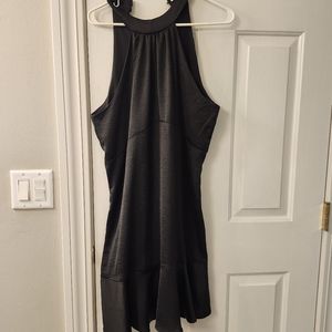 BLACK DRESS-HALTER